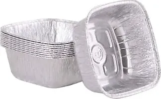 Aluminium rijstpuddingkommen, 100 stuks, met deksels