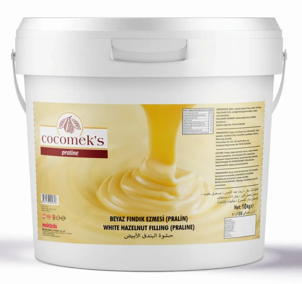 Mek Hazelnut Filling White Pralin 10 Kg