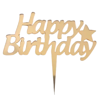 Plexi Happy Birthday 10 stuks 