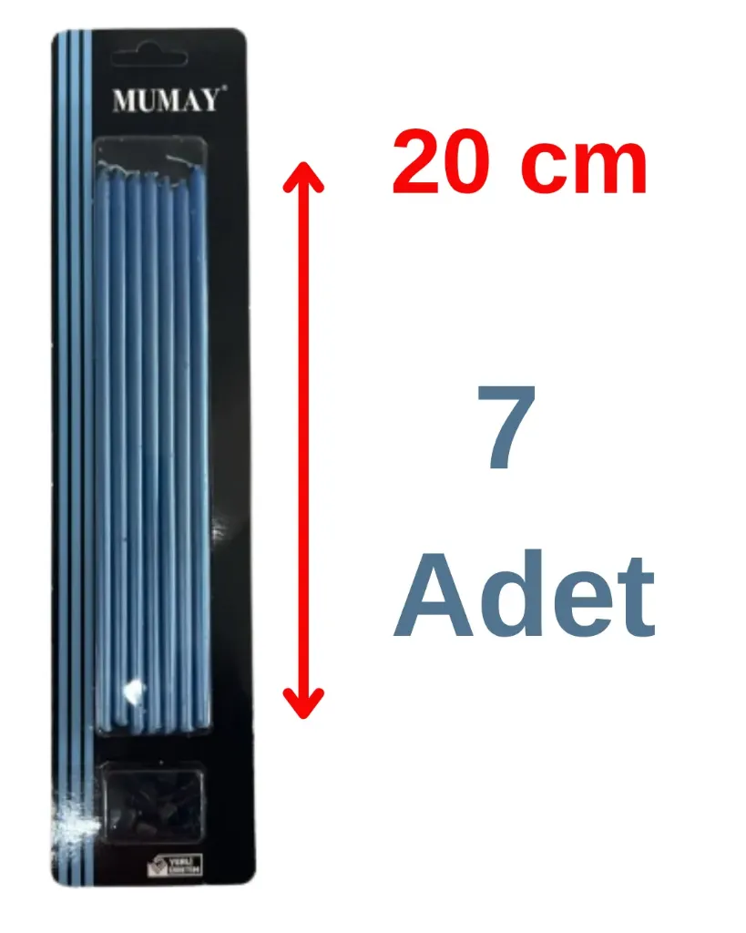 Mum 20cm Mavi (7 stk)